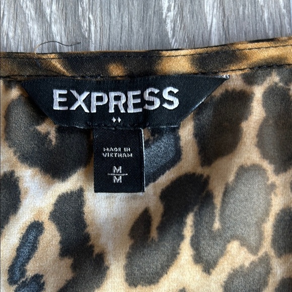 Leopard Print V-Neck Women's Top - Picture 2 of 6